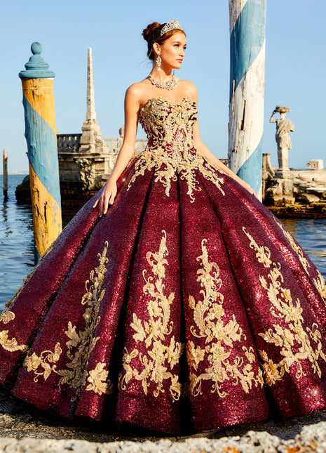 Princesa Ariana Vara PR22030 - Wine/Gold