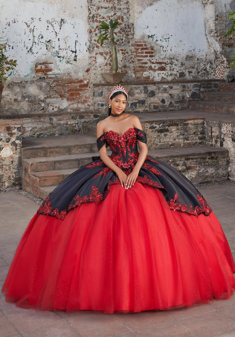 Morilee Style 89544 - Black/Scarlet