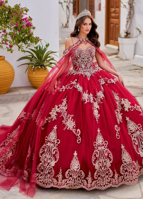 Princesa Ariana Vara PR30086 - Wine/Gold
