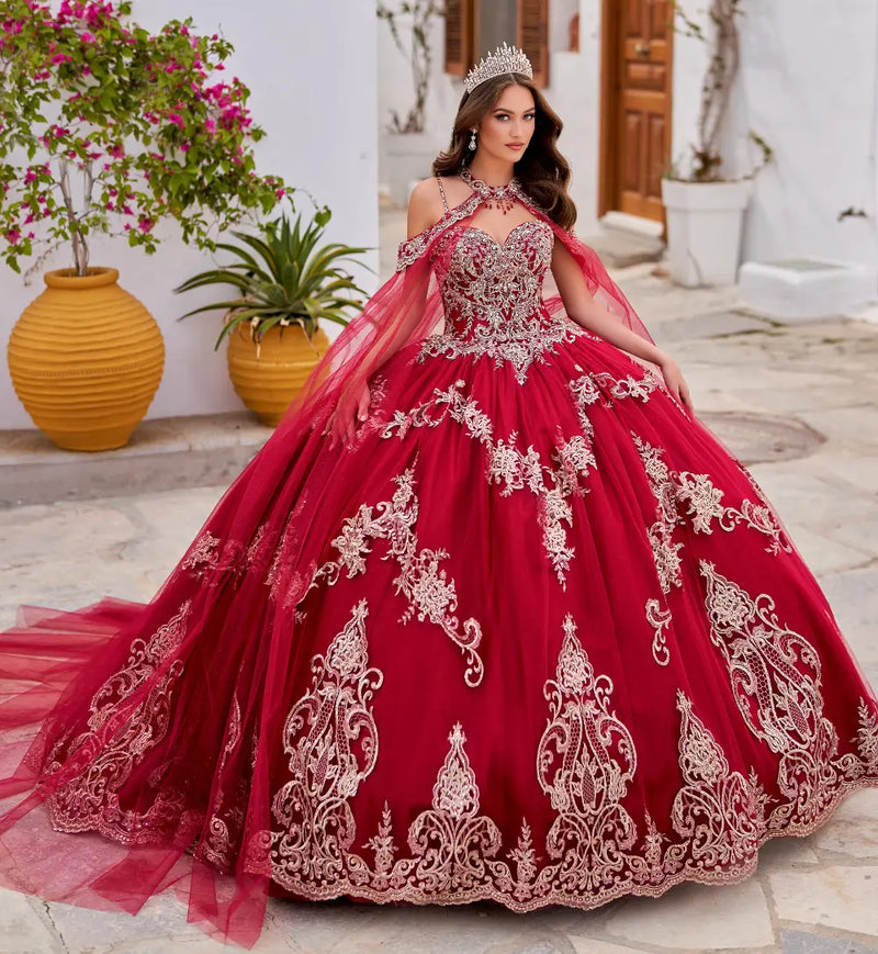 Princesa Ariana Vara PR30086 - Wine/Gold