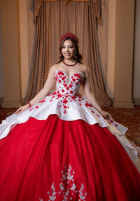 Morilee Style 4080016 - White/Red/Silver