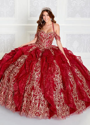 Princesa Ariana Vara PR12274 - Wine/Gold