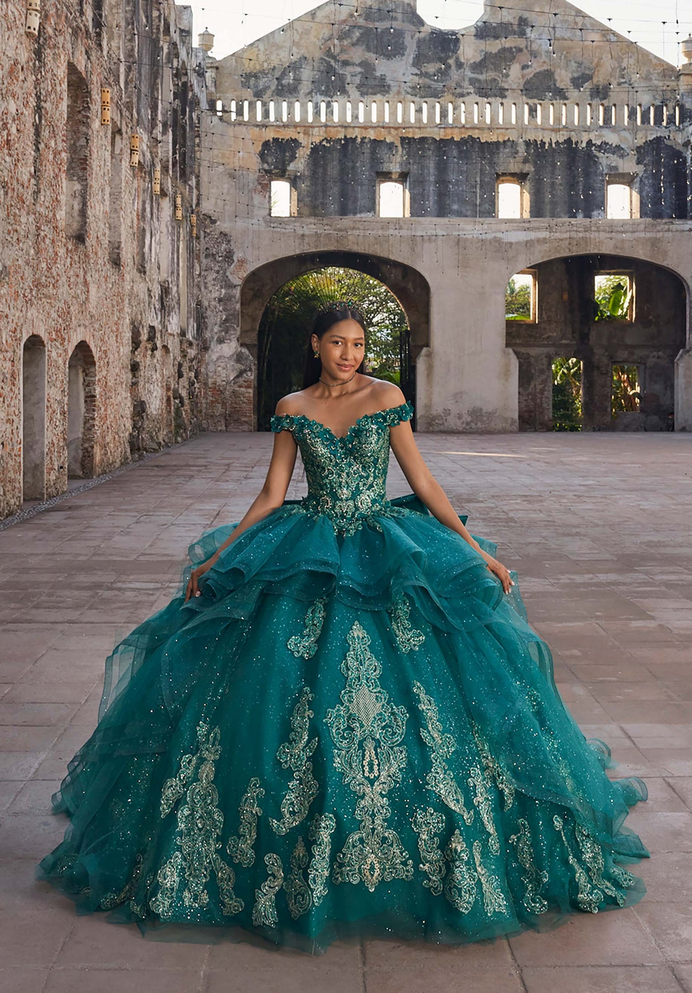 Morilee Style 89556 - Emerald/Gold