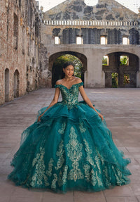 Morilee Style 89556 - Emerald/Gold