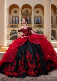 Morilee Style 4080000 - Black/Red Rose