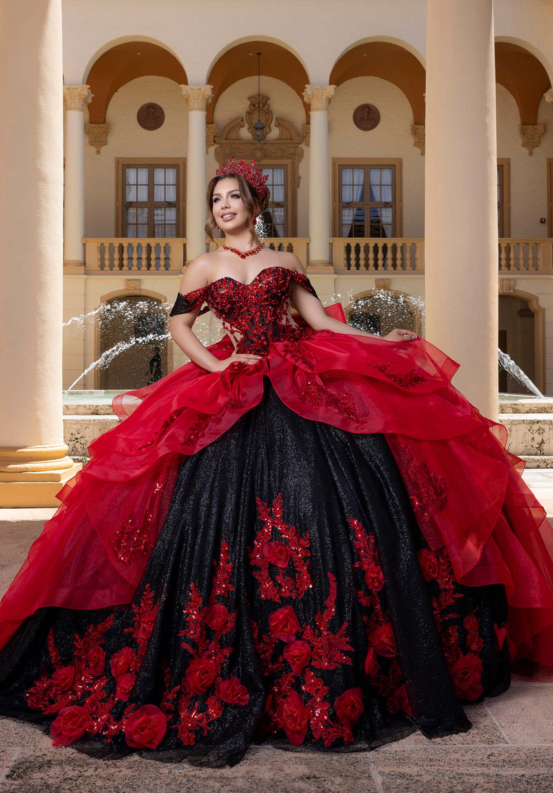 Morilee Style 4080000 - Black/Red Rose