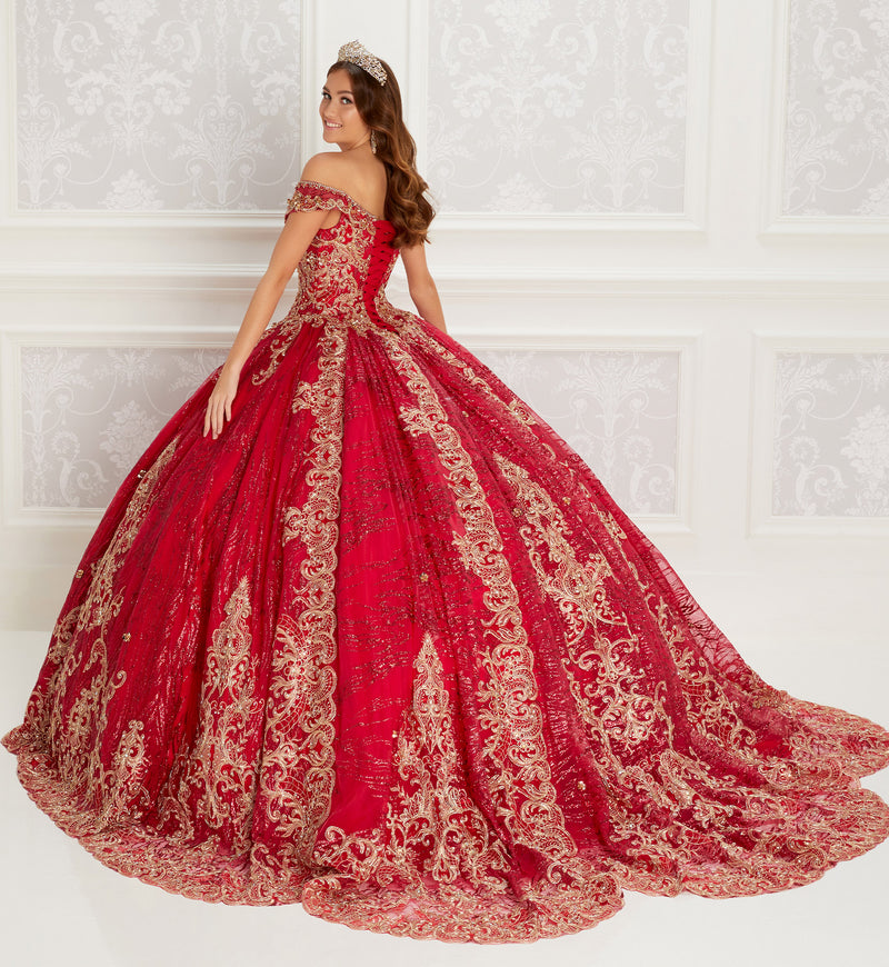 Princesa Ariana Vara PR22148 - Dark Red/Gold