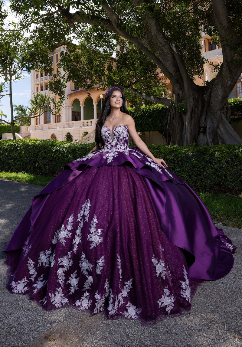 Morilee Style 4080016 - Purple/White/Silver