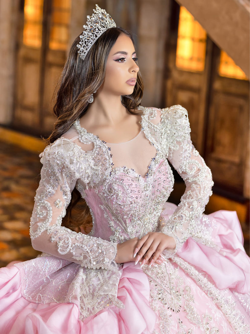 House of Wu Style 80034 - Ivory/Pink