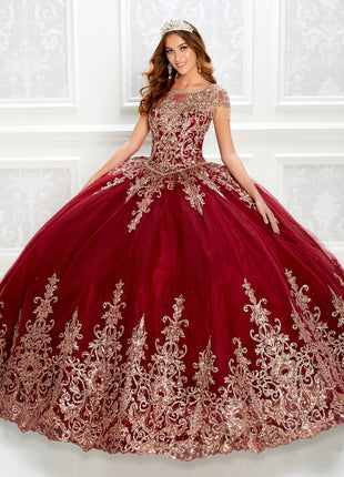 Princesa Ariana Vara PR22026 - Wine/Rose Gold