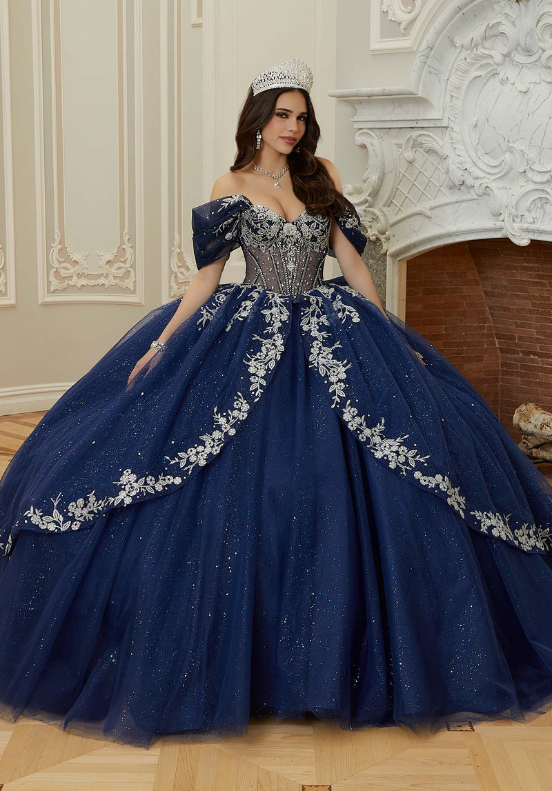 Morilee Style 89480 - Navy/Silver