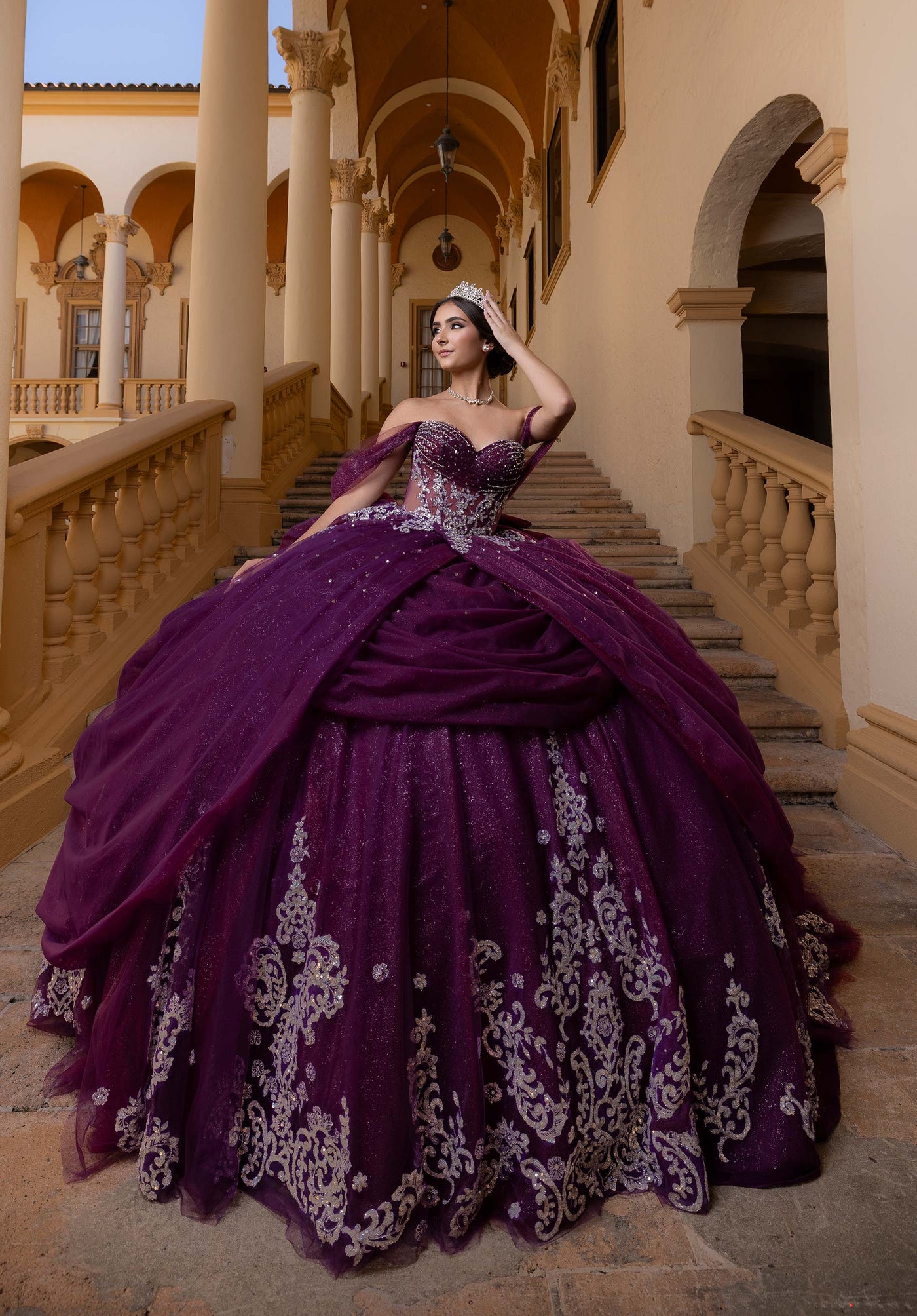 Morilee Style 4080019 - Eggplant/Silver