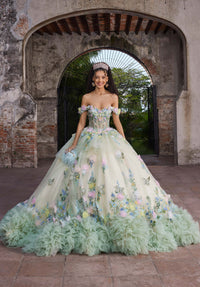 Morilee Style 89566 - Champagne/Green/Multi