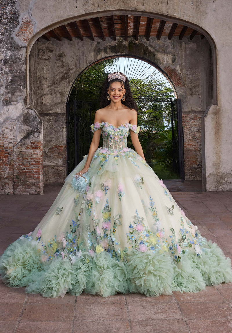 Morilee Style 89566 - Champagne/Green/Multi