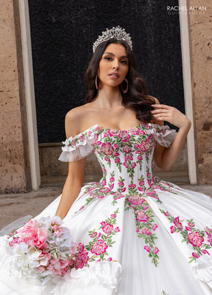 Rachel Allan Style RQ5015 - WHITE FUCHSIA