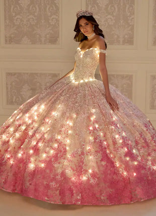 Princesa Ariana Vara PR12275 - Ivory/Hot Pink