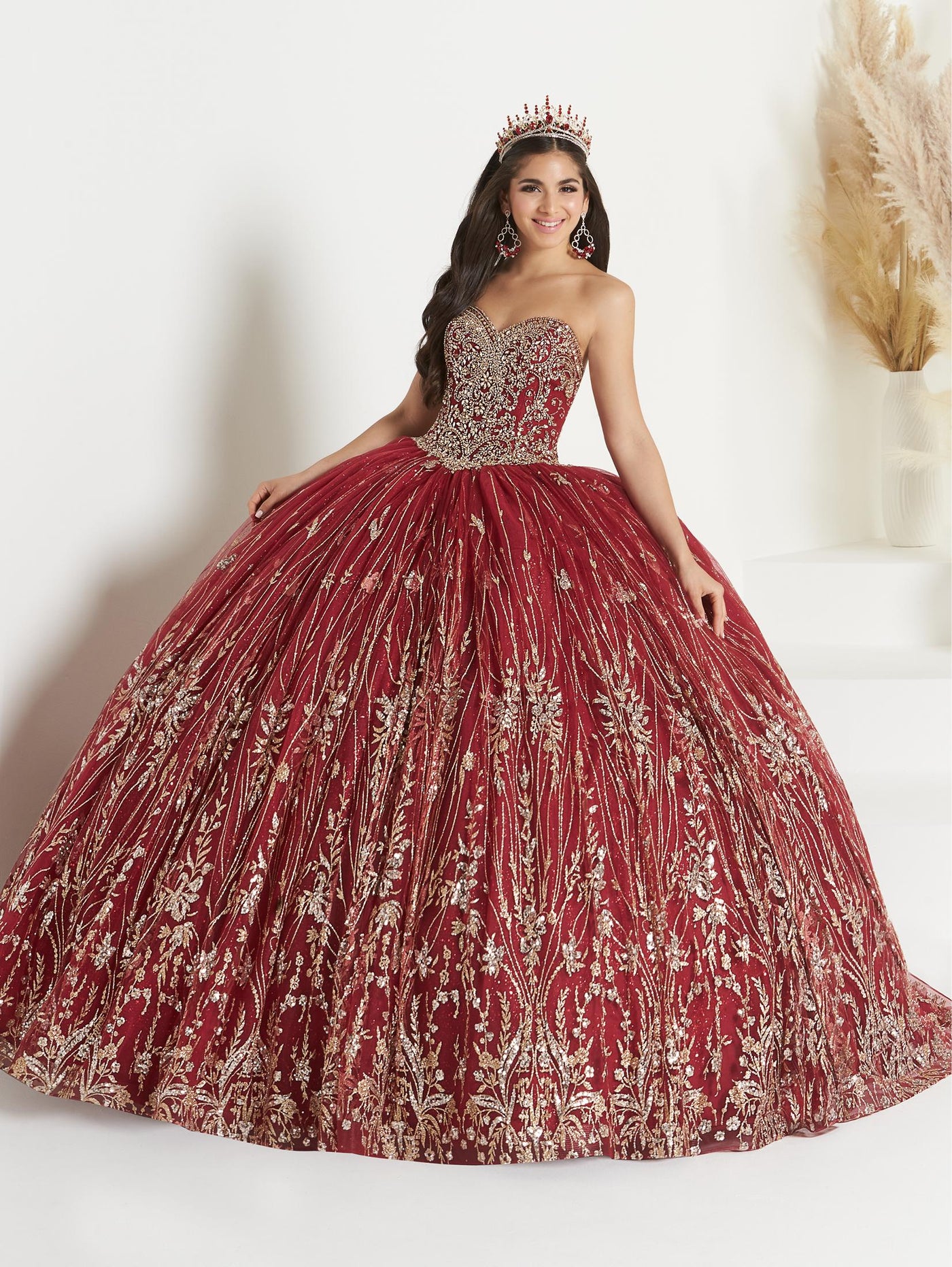 House of Wu Style 56458 - Burgundy/Gold