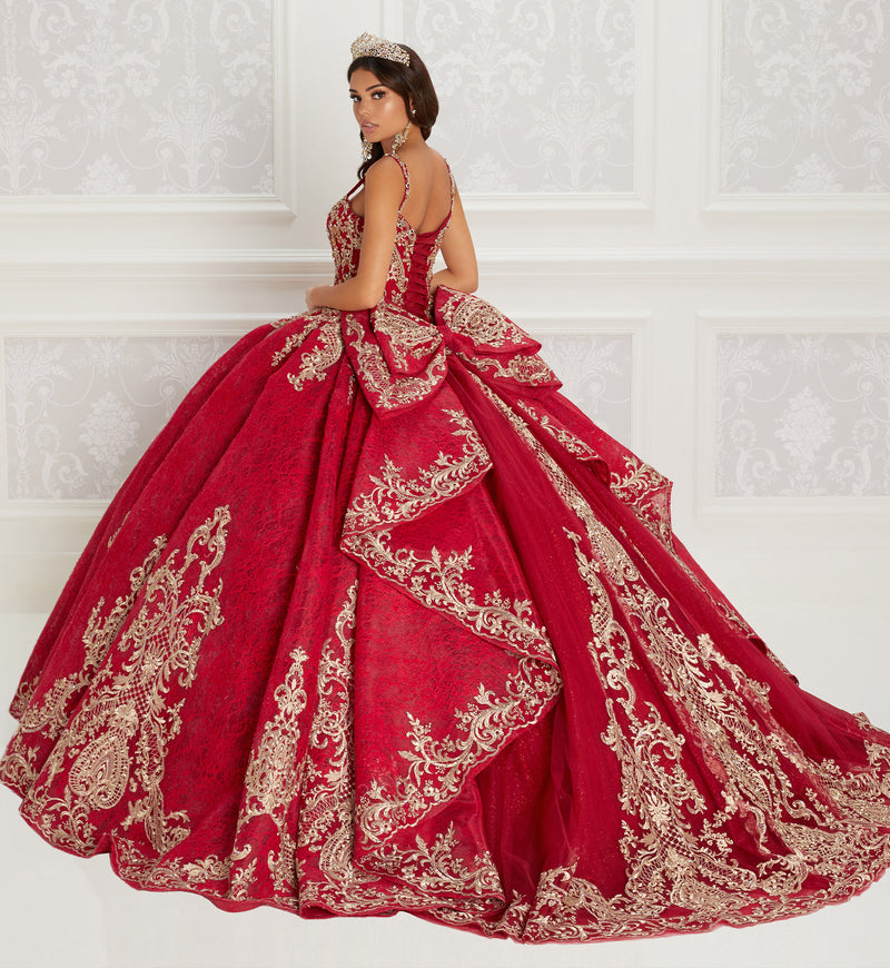 Princesa Ariana Vara PR22146 - Dark Red/Gold