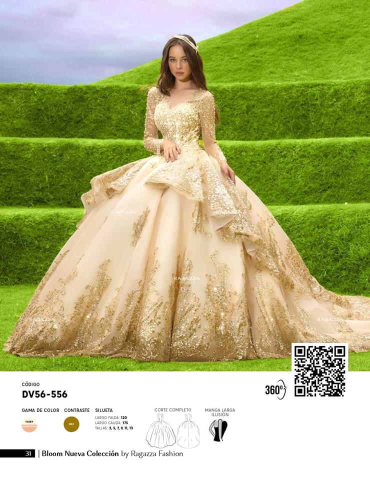 Ragazza Style DV56-556 - Oro/Ivory/Albaricoque