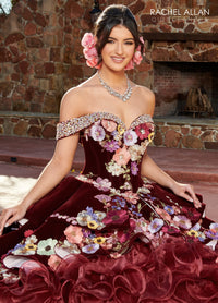 Rachel Allan Style RQ3111 - BURGUNDY MULTI