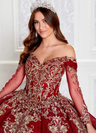 Princesa Ariana Vara PR12267 - Wine/Gold