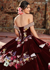 Rachel Allan Style RQ3111 - BURGUNDY MULTI
