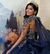 Princesa Ariana Vara PR30223 - Navy Blue/Silver