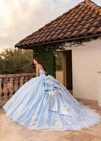 Rachel Allan Style RQ3156 - POWDER BLUE WHITE