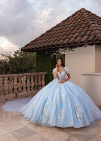 Rachel Allan Style RQ3156 - POWDER BLUE WHITE