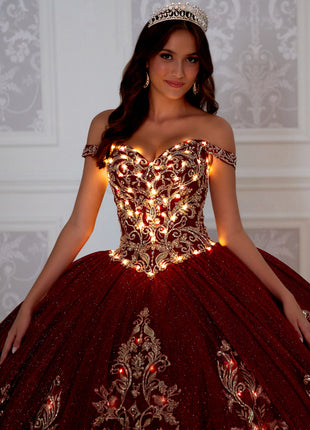 Princesa Ariana Vara PR12264 - Wine/Gold