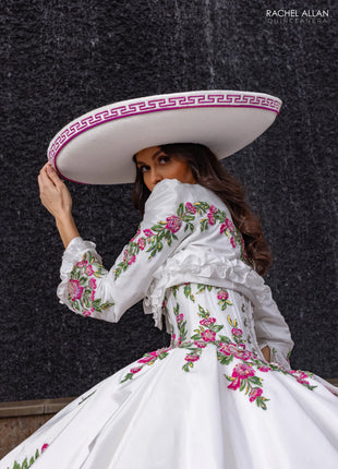 Rachel Allan Style RQ5015 - WHITE FUCHSIA