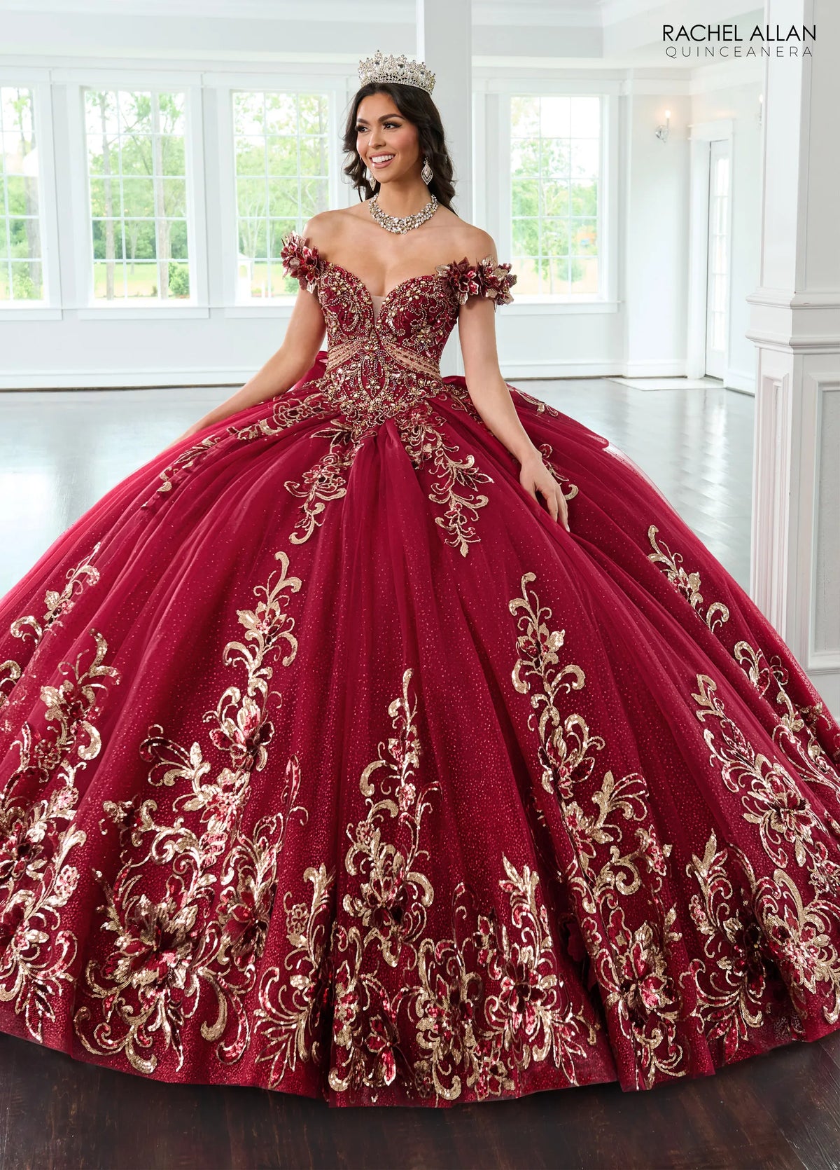 Rachel Allan Style RQ3145 - BURGUNDY GOLD
