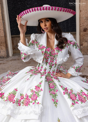 Rachel Allan Style RQ5015 - WHITE FUCHSIA