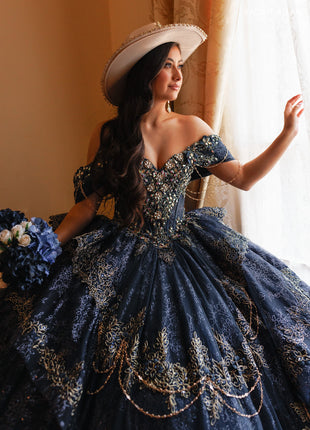 Rachel Allan Style RQ3188 - DEEP NAVY LIGHT GOLD