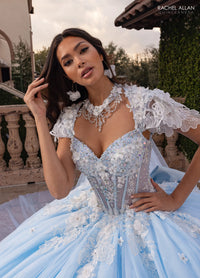 Rachel Allan Style RQ3156 - POWDER BLUE WHITE