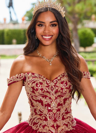 Princesa Ariana Vara PR12264 - Wine/Gold