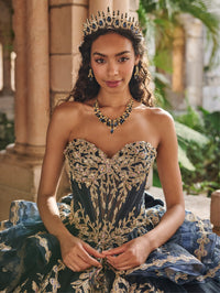 House of Wu Style 80058 - Navy/Gold