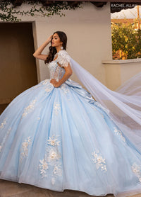 Rachel Allan Style RQ3156 - POWDER BLUE WHITE