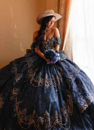 Rachel Allan Style RQ3188 - DEEP NAVY LIGHT GOLD