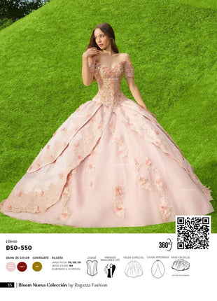 Ragazza Style D50-550 - Oro/Rosa Cuarzo