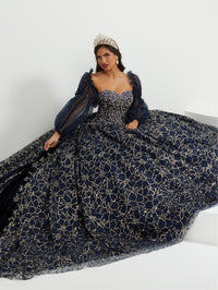 House of Wu Style 26054 - Navy Gold