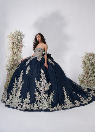 House of Wu Style 26119 - Navy Multi