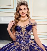 Organza ball gown w/ lace-up back & detachable halter strap