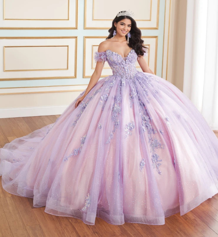 Corset bodice and tulle skirt ball gown w/ pockets & matching earrings