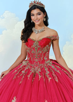 Organza ball gown w/ lace-up back & detachable halter strap