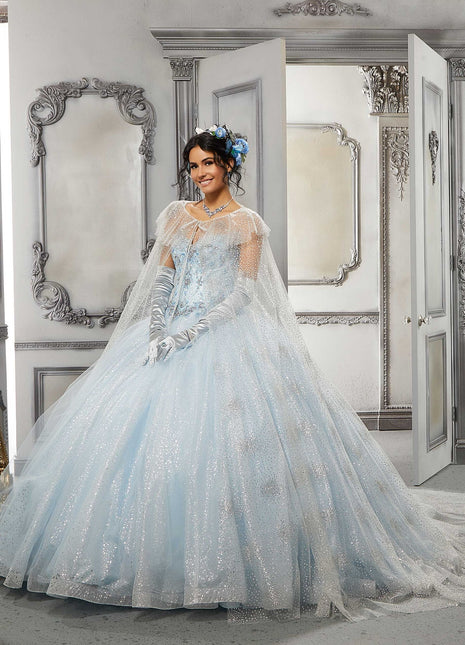 89327 Morilee Vizcaya by Madeline Gardner - GLITTER NET CAPE ONLY***