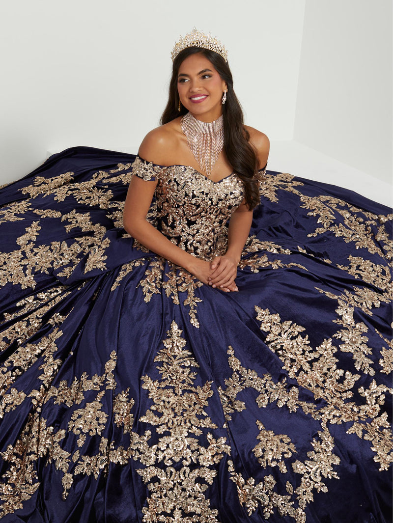 House of Wu Style 26065 - Navy/Rose Gold