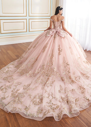 Organza ball gown w/ lace-up back & detachable halter strap