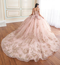 Organza ball gown w/ lace-up back & detachable halter strap