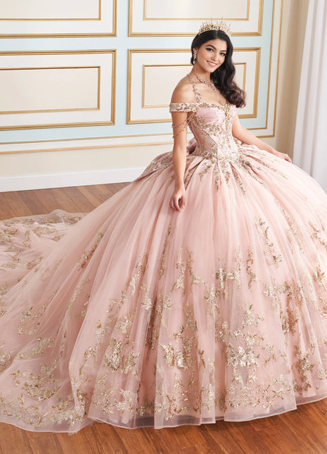 Organza ball gown w/ lace-up back & detachable halter strap